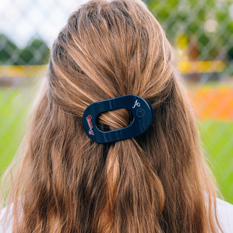 Atlanta Braves Small Flat Round Hair Clip - Hair Clips - TELETIES
