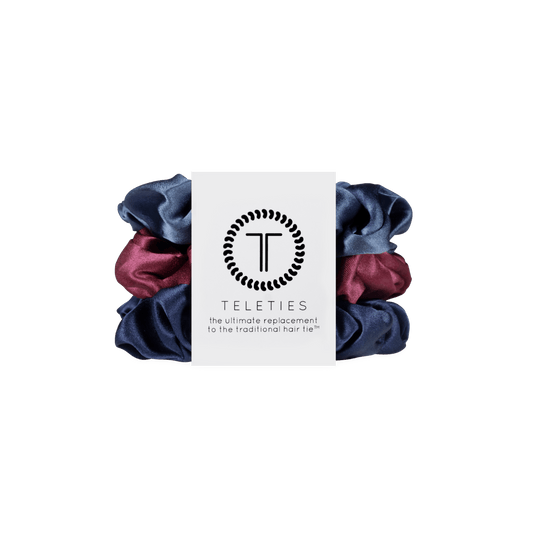 Autumn Assortments Large Silk Scrunchie
                in Blue - Large
              