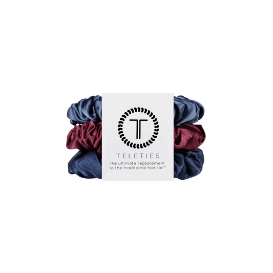 Autumn Assortments Small Silk Scrunchie
                in Blue - Small
              