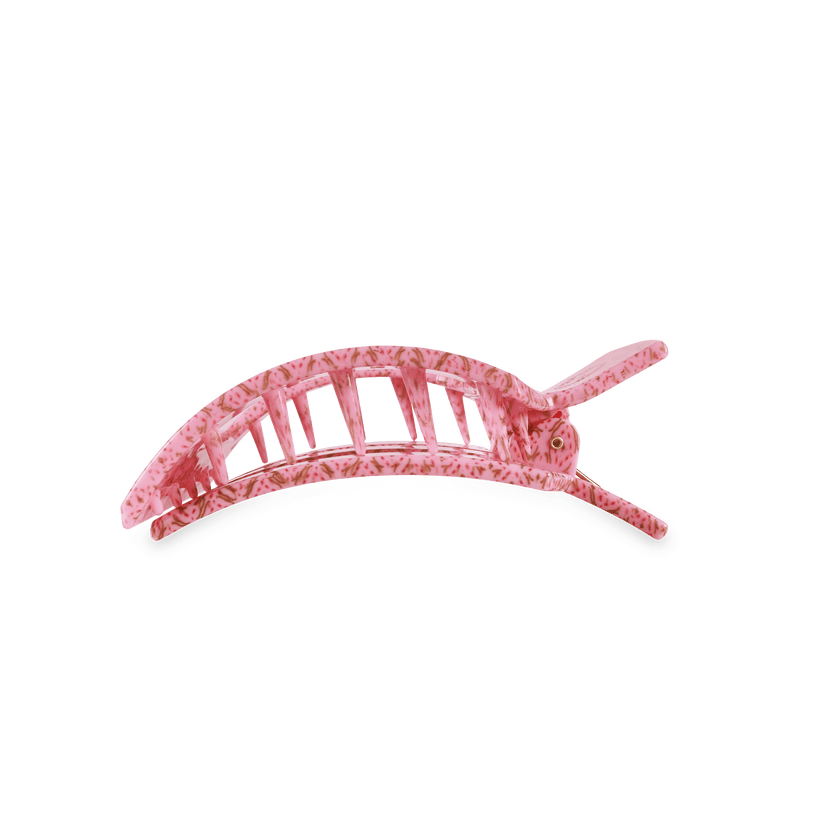 TELETIES - Berry Cozy Medium Flat Square Hair Clip in Pink - Medium - Image 3