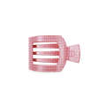 Berry Cozy Small Flat Square Hair Clip in Pink - Small