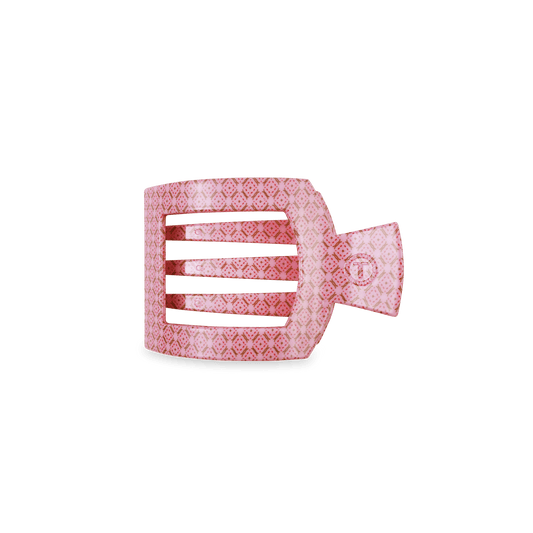Berry Cozy Small Flat Square Hair Clip in Pink - Small