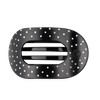 Black Polka Dot Party Large Flat Round Hair Clip - Hair Clips - TELETIES
