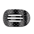 Black Polka Dot Party Large Flat Round Hair Clip
                in Black - Large
            