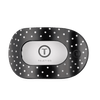 Black Polka Dot Party Large Flat Round Hair Clip - Hair Clips - TELETIES

