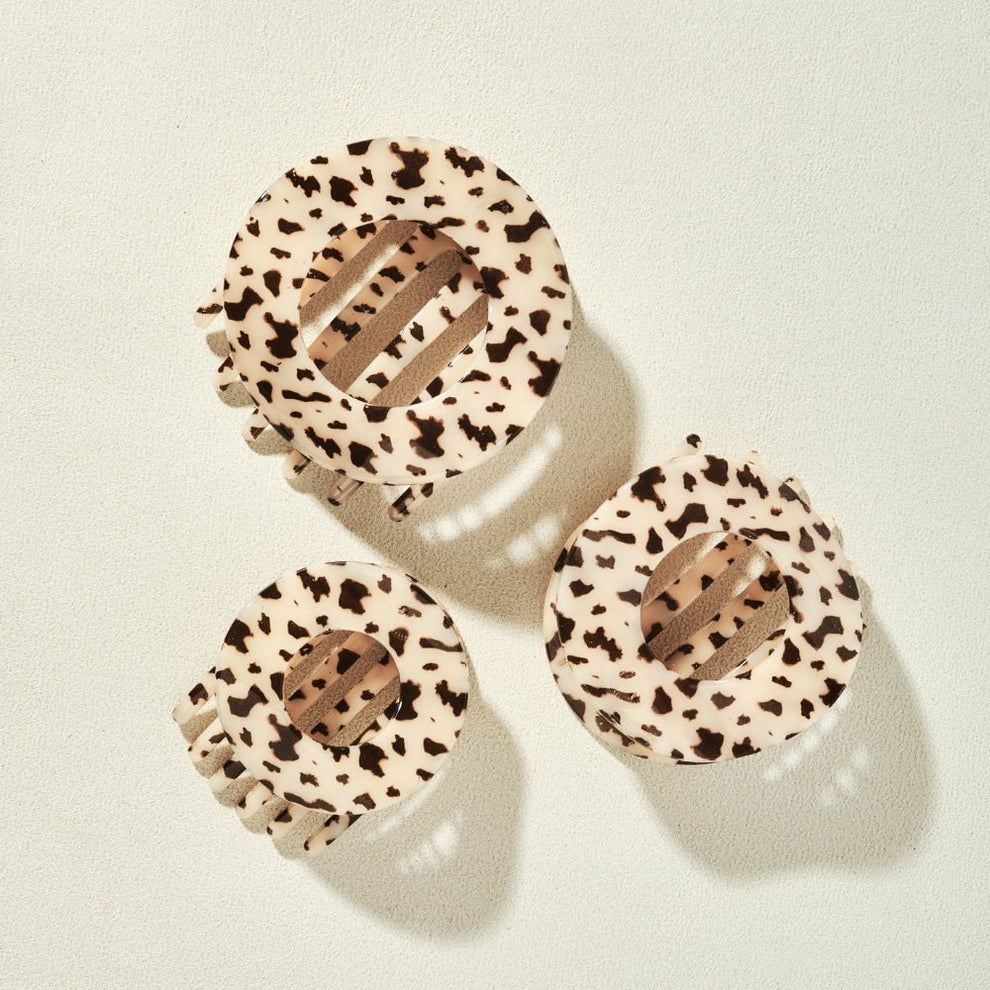 Blonde Tortoise Medium Flat Circle Hair Clip - Hair Clips - TELETIES
