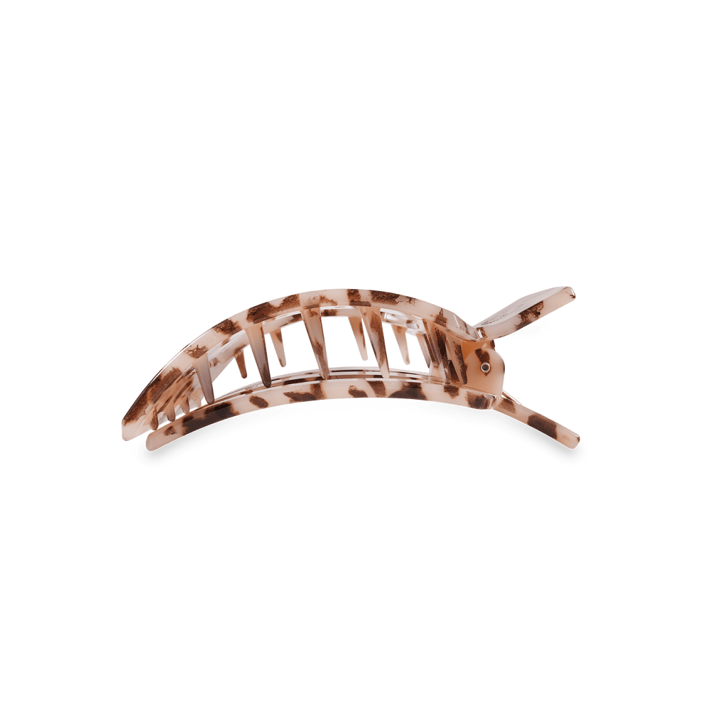 Blonde Tortoise Medium Flat Square Clip - Medium Hair Clip - TELETIES

