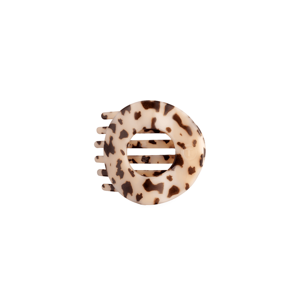 Blonde Tortoise Small Flat Open Circle Hair Clip - Hair Clips - TELETIES
