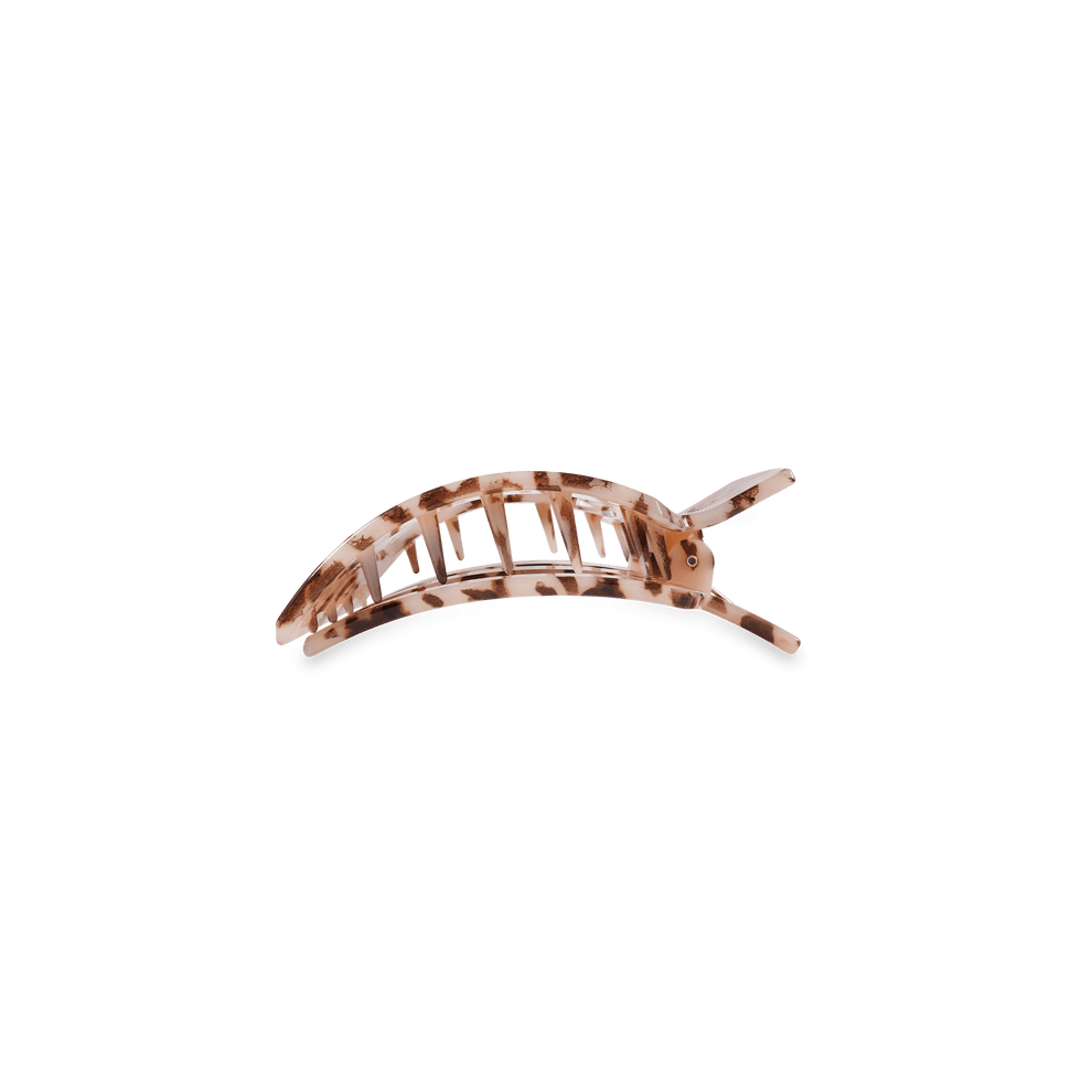 Blonde Tortoise Small Flat Square Clip - Small Hair Clip - TELETIES
