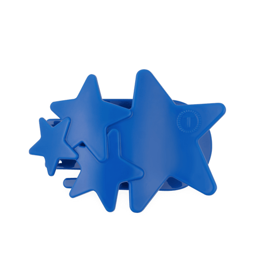Blue Shooting Star Large Flat Hair Clip
                in Blue - Large
              