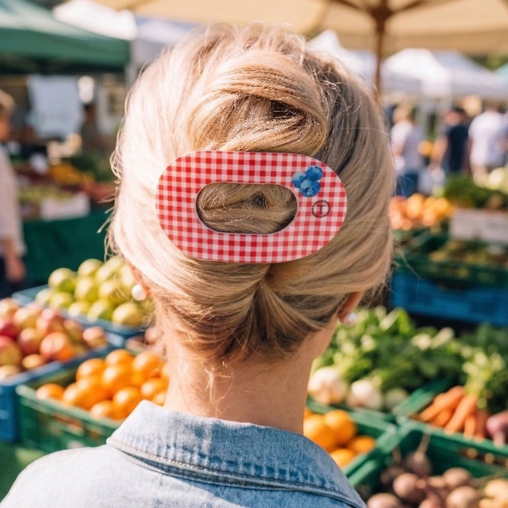 Blueberry Farms Large Flat Round Hair Clip - Hair Clips - TELETIES
