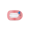 Blueberry Farms Small Flat Round Hair Clip
                in Red - Small
            