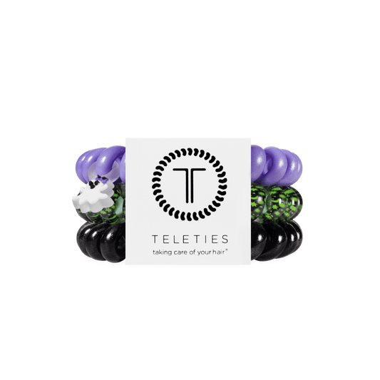 Boo Thing Large Hair Ties
                in Black Purple - Large
              
