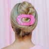 Breast Cancer Awareness Large Flat Round Hair Clip - Hair Clips - TELETIES
