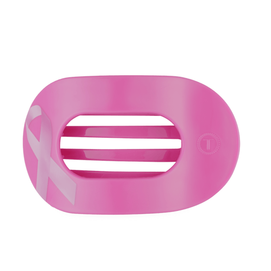 Breast Cancer Awareness Large Flat Round Hair Clip
                in Pink - Large
              