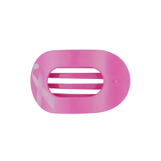 Breast Cancer Awareness Medium Flat Round Hair Clip
                in Pink - Medium
              