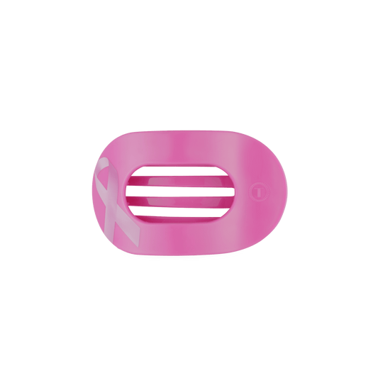 Breast Cancer Awareness Small Flat Round Hair Clip
                in Pink - Small
              