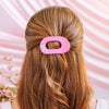 Breast Cancer Awareness Small Flat Round Hair Clip - Hair Clips - TELETIES
