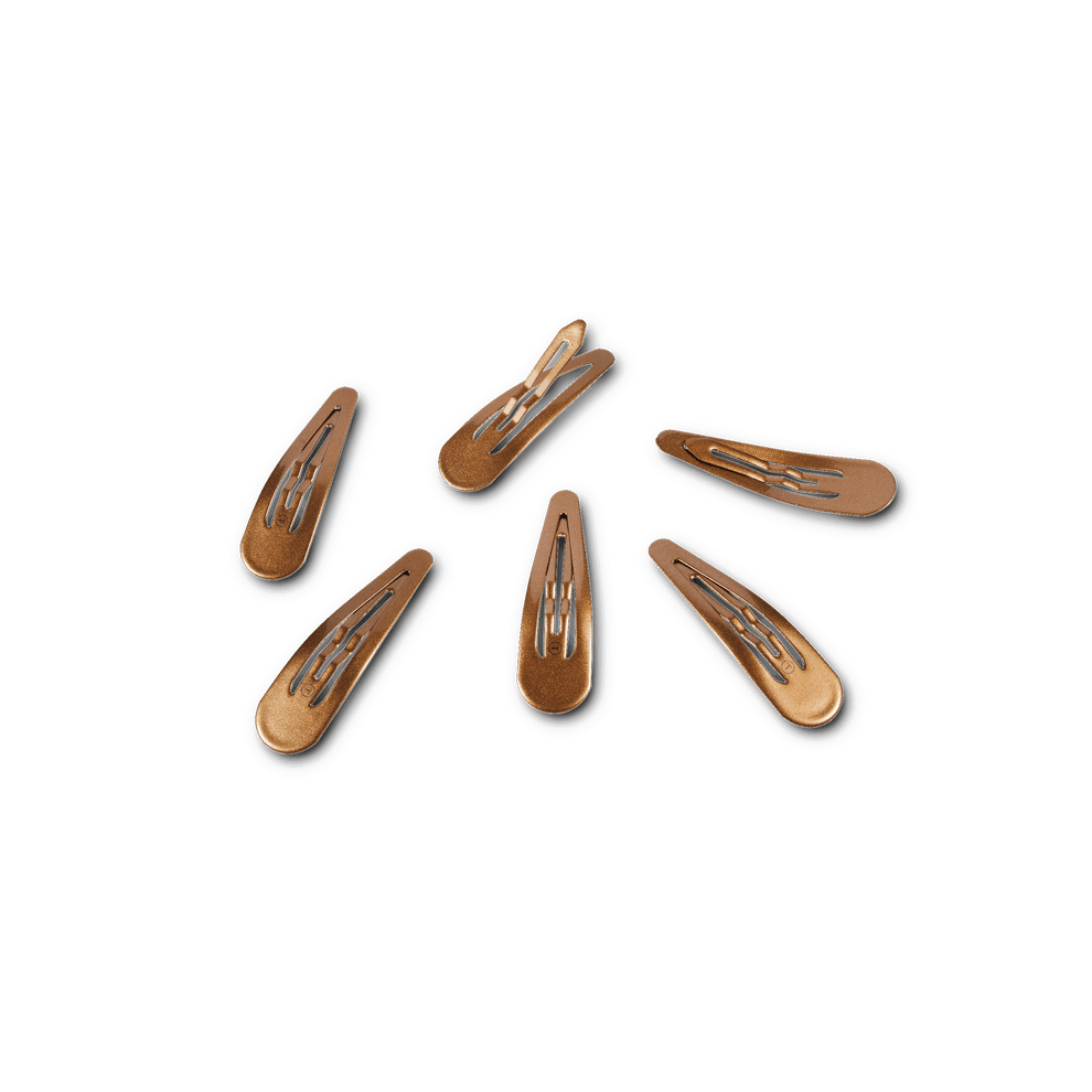 Bronze Snap Clip (6ct) - Hair Clips - TELETIES
