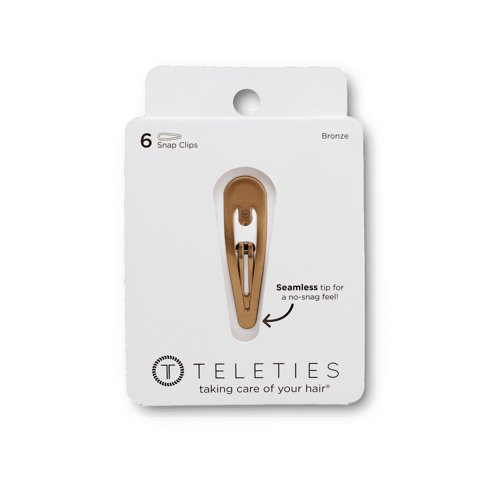 Bronze Snap Clip (6ct) - Hair Clips - TELETIES
