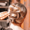 Brown Crocodile Large Flat Round Hair Clip - Hair Clips - TELETIES
