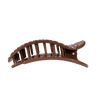 Brown Crocodile Large Flat Round Hair Clip - Hair Clips - TELETIES
