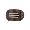 Brown Crocodile Medium Flat Round Hair Clip - Hair Clips - TELETIES
