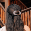 Brown Crocodile Medium Flat Round Hair Clip - Hair Clips - TELETIES
