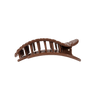 Brown Crocodile Medium Flat Round Hair Clip - Hair Clips - TELETIES
