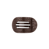 Brown Crocodile Small Flat Round Hair Clip - Hair Clips - TELETIES
