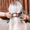 Brown Crocodile Small Flat Round Hair Clip - Hair Clips - TELETIES
