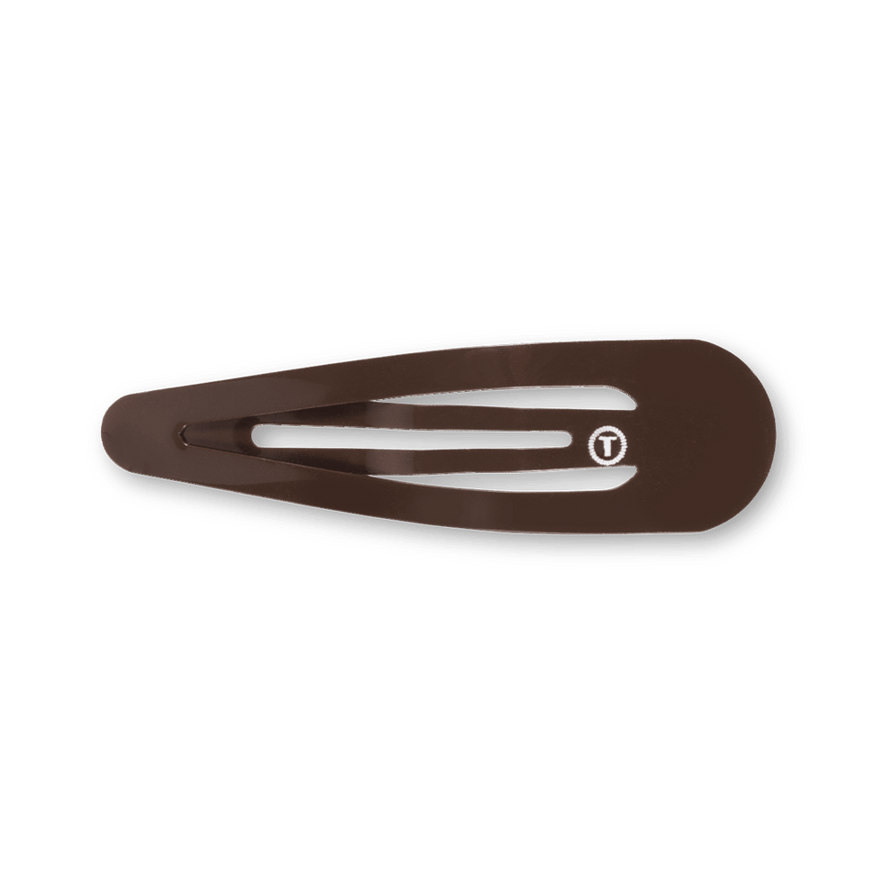 Brown Snap Clip (6Ct) - Hair Clips - TELETIES
