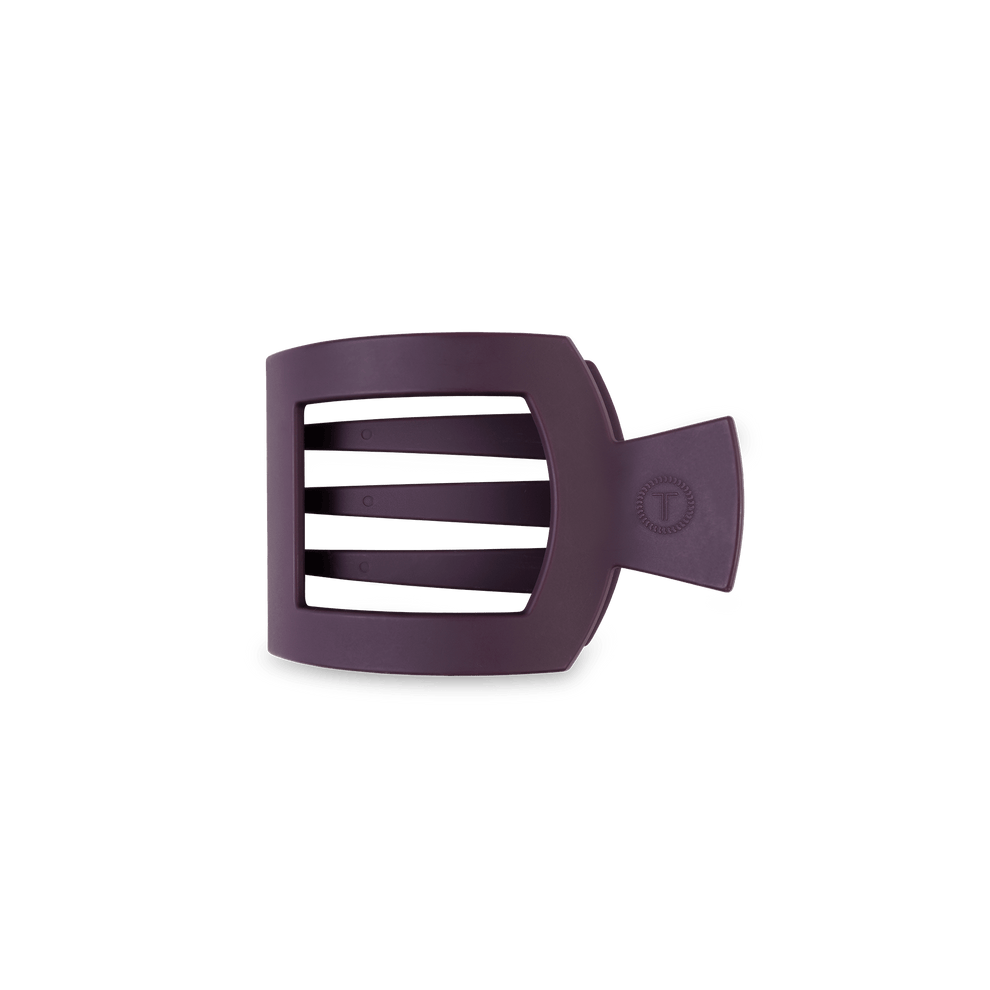 Burgundy Bliss Small Flat Square Hair Clip - Small Hair Clip - TELETIES
