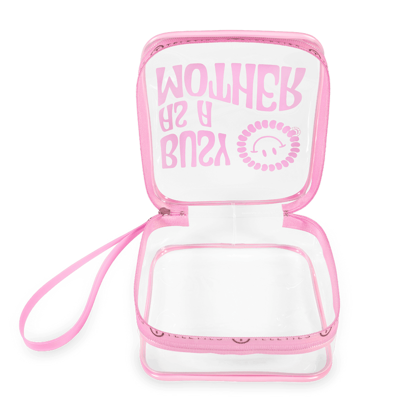 TELETIES - Busy As A Mother Teletote Travel Pouch in Pink - Image 2