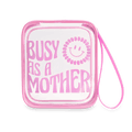 Busy As A Mother Teletote Travel Pouch in Pink