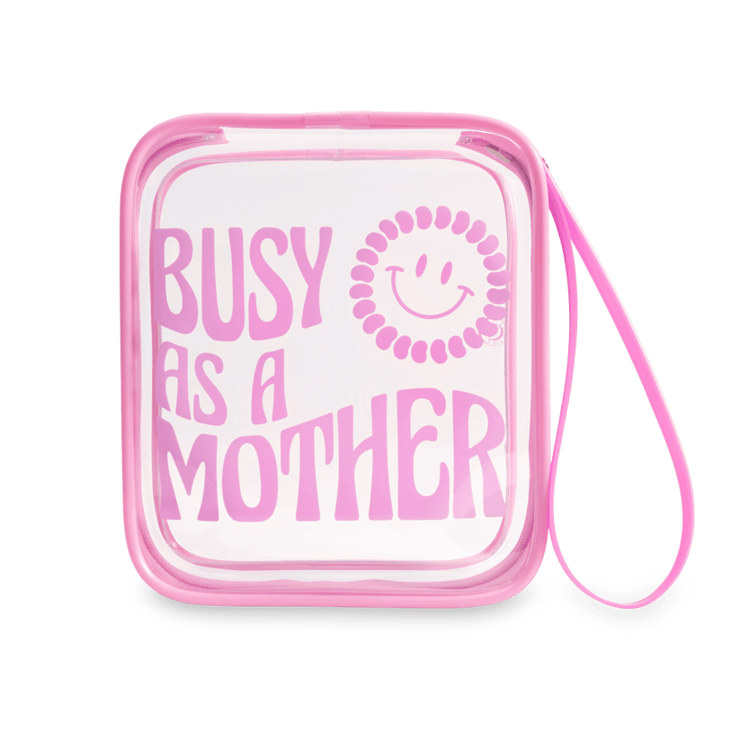 TELETIES - Busy As A Mother Teletote Travel Pouch in Pink - Image 1