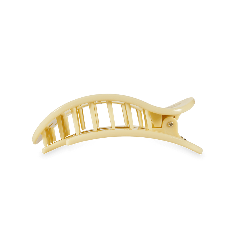 TELETIES - Butter Yellow Medium Flat Round Hair Clip in Yellow - Medium - Image 3