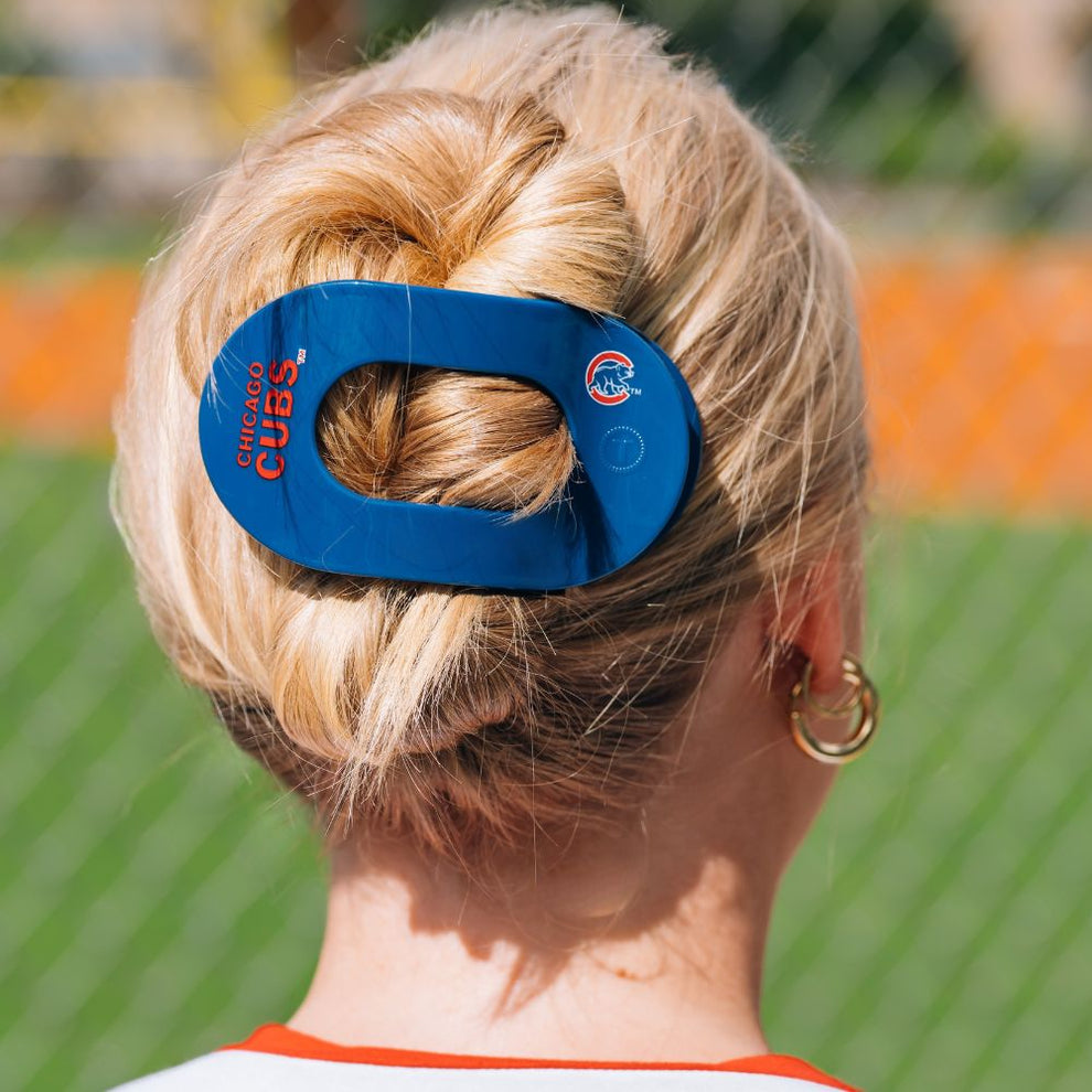 Chicago Cubs Large Flat Round Hair Clip - Hair Clips - TELETIES
