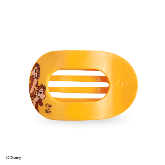 Chip 'N Dale Medium Flat Round Hair Clip in Yellow Gold - Medium