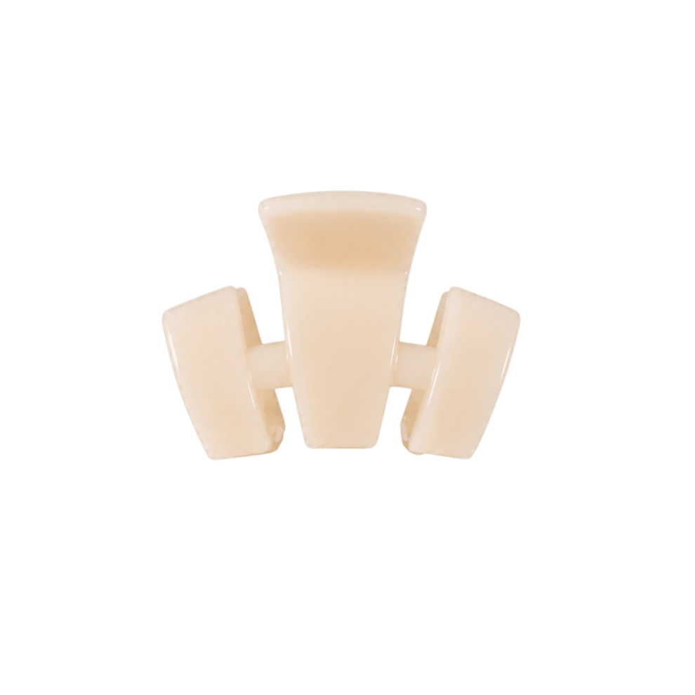Classic Almond Beige Petite Claw Clip - Hair Clips - TELETIES
