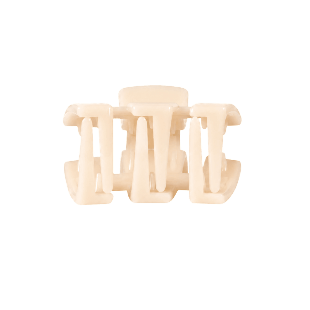 Classic Almond Beige Petite Claw Clip - Hair Clips - TELETIES
