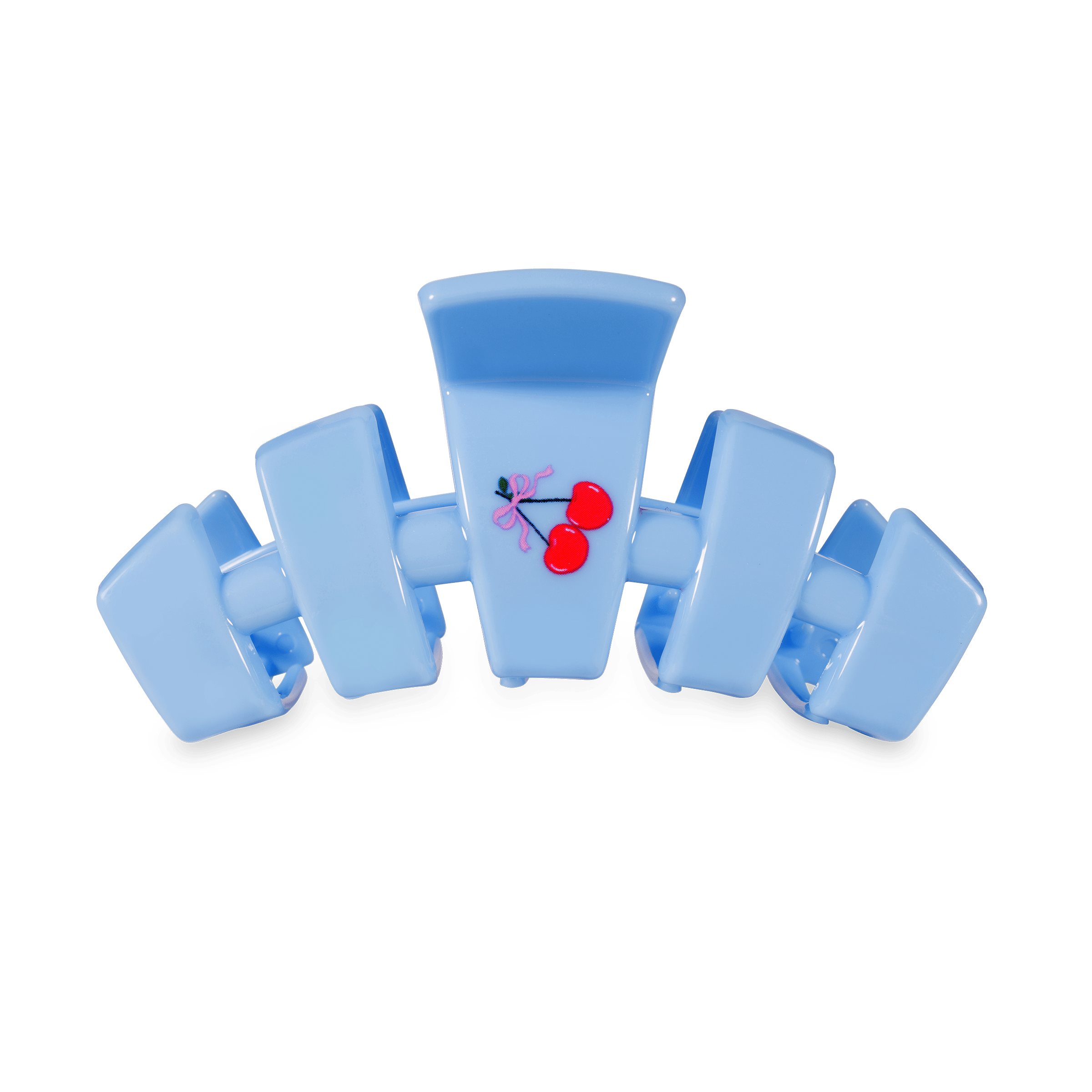 Classic Basket of Cherries Large Claw Clip in Blue | TELETIES