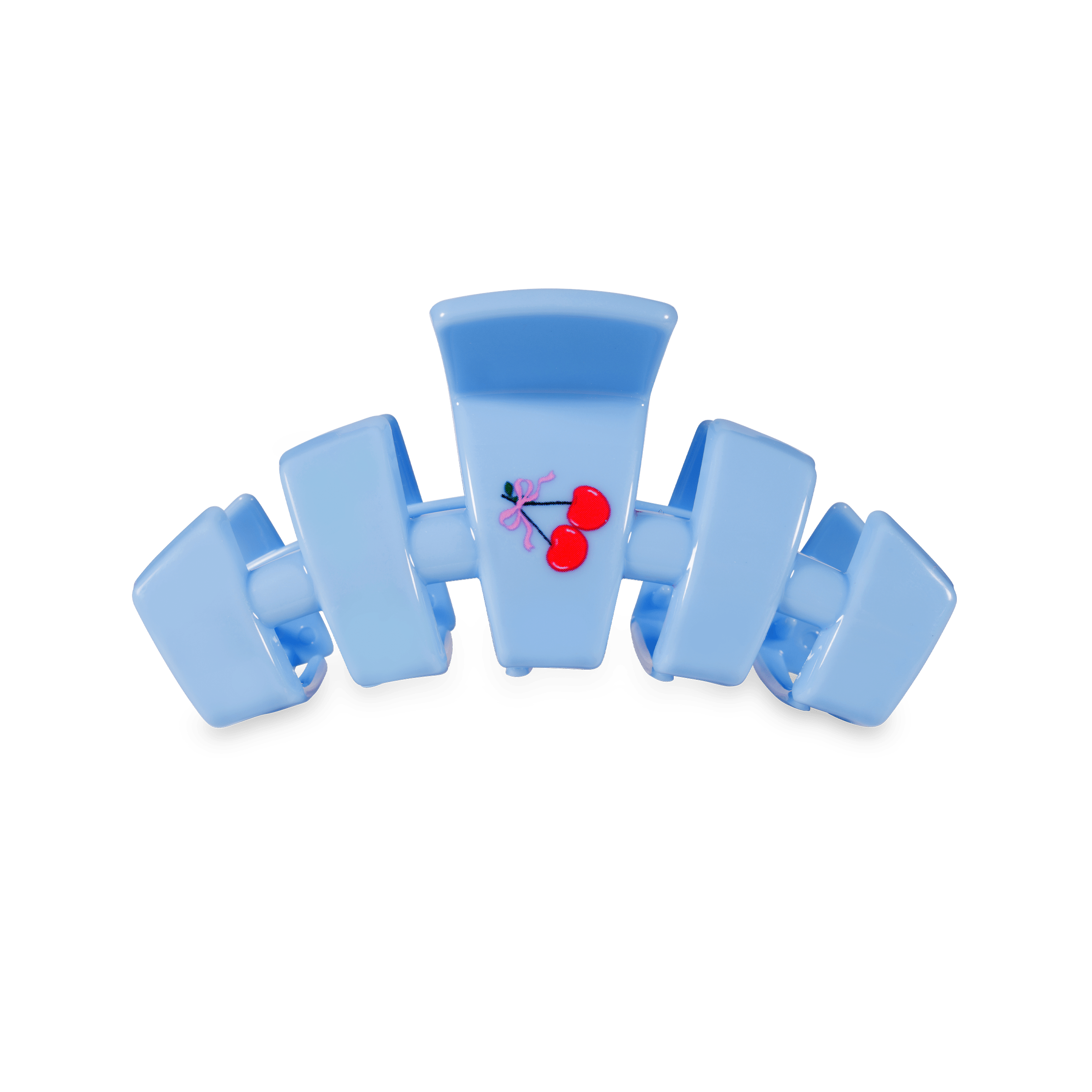 Classic Basket of Cherries Medium Claw Clip in Blue | TELETIES
