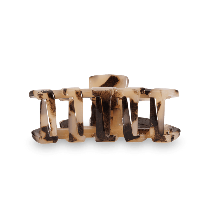 TELETIES - Classic Blonde Tortoise Small Claw Hair Clip in Beige Brown - Small - Image 3