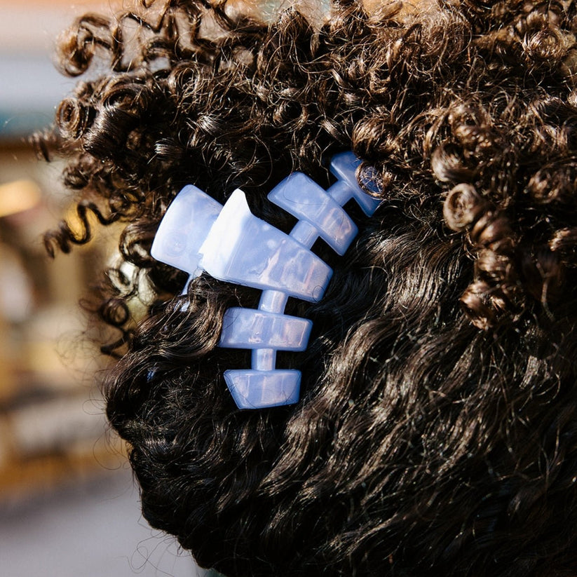 TELETIES - Classic Blue Lagoon Medium Hair Clip in Blue - Medium - Image 3