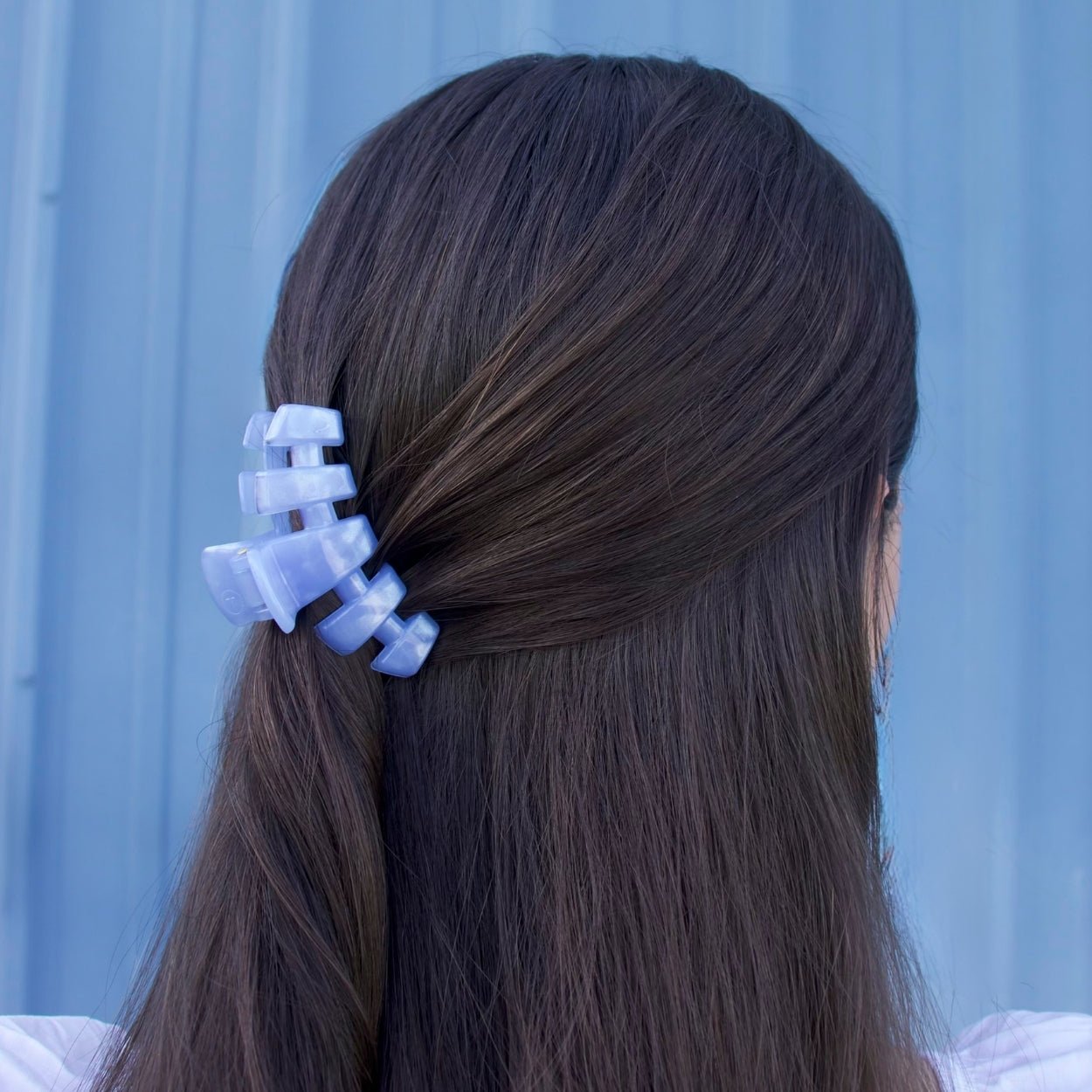 TELETIES - Classic Blue Lagoon Small Hair Clip in Blue - Small
