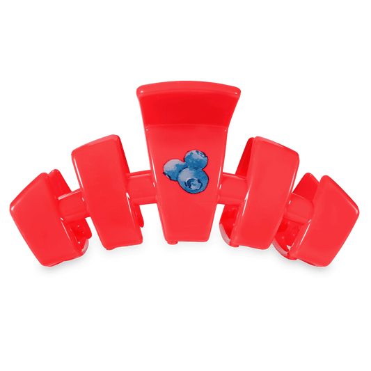 Classic Blueberry Farms Large Claw Clip in Red - Large
