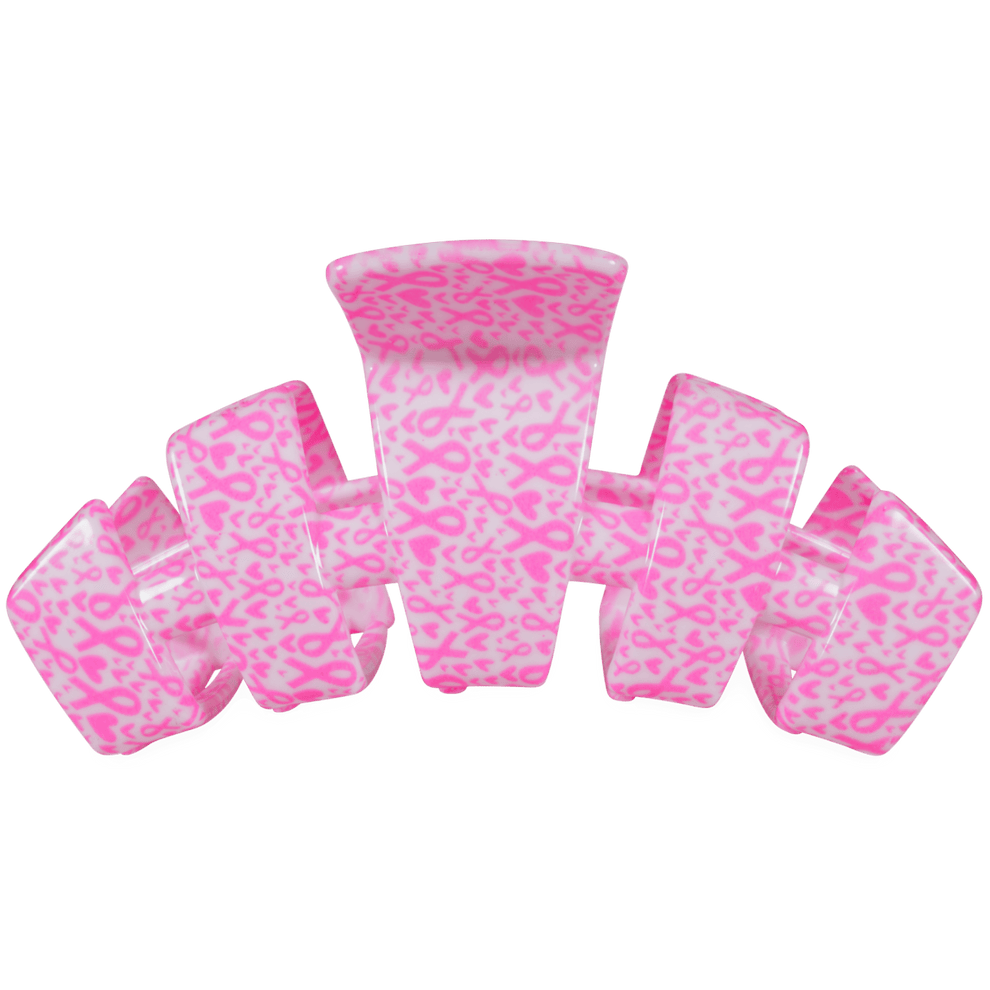 Classic Breast Cancer Awareness Large Claw Clip - Hair Clips - TELETIES
