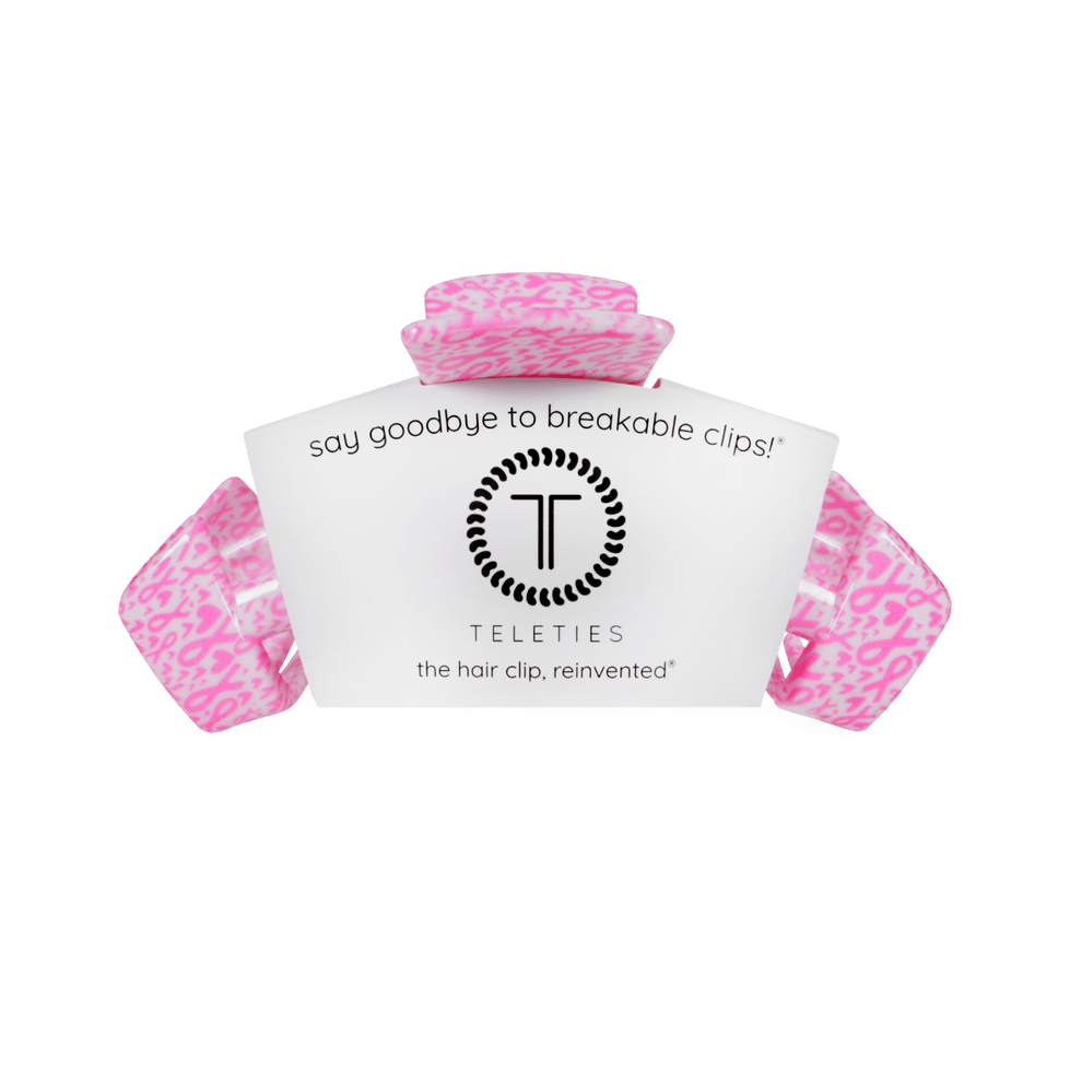 Classic Breast Cancer Awareness Medium Claw Clip - Hair Clips - TELETIES
