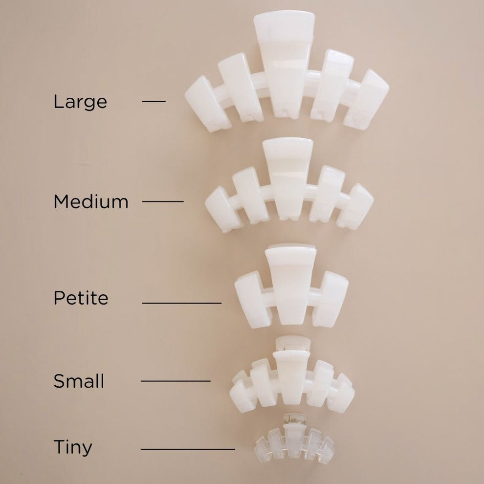 Classic Coconut White Petite Claw Clip - Hair Clips - TELETIES
